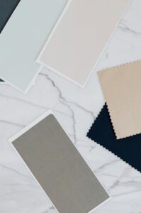 A layout of colour samples to select for design